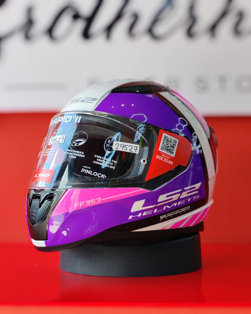 CASCO CERRADO LS2 RAPID II BLINK L BLANCO FUSCIA